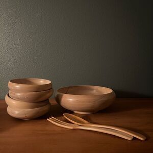 Vintage Made in Japan Salad Bowl and Serving Set